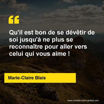 Citation de Marie-Claire Blais