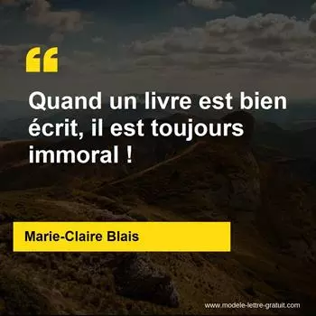 Citation Marie-Claire Blais