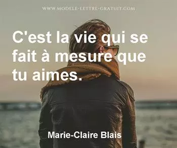 Citation de Marie-Claire Blais