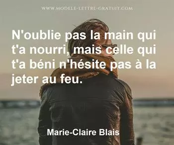 Citation de Marie-Claire Blais