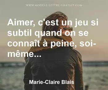 Citation de Marie-Claire Blais