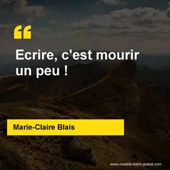 Citation Marie-Claire Blais