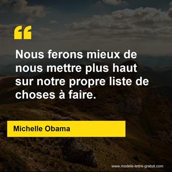 Citation de Michelle Obama
