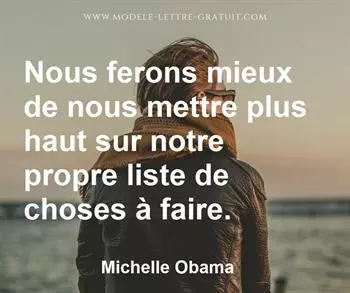 Citation de Michelle Obama