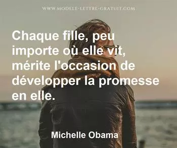 Citation de Michelle Obama