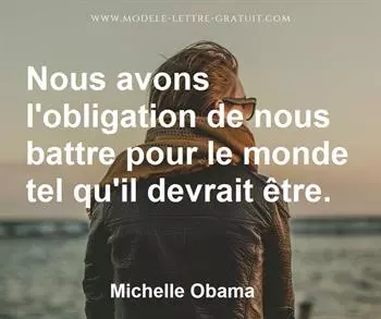 Citation de Michelle Obama