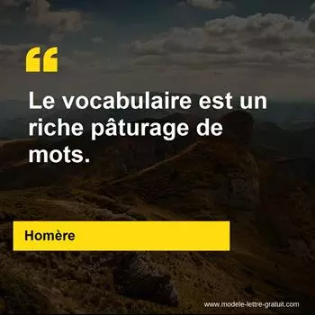 Citation Homère