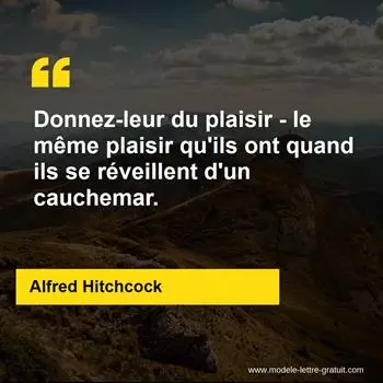 Citation Alfred Hitchcock