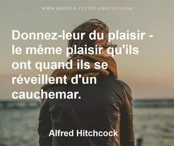 Citation de Alfred Hitchcock