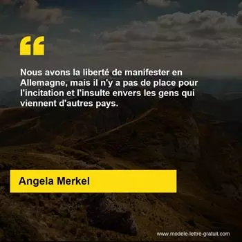 Citation Angela Merkel