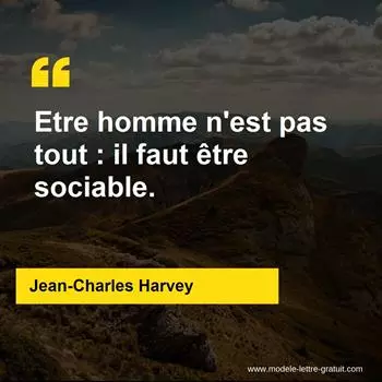 Citation Jean-Charles Harvey