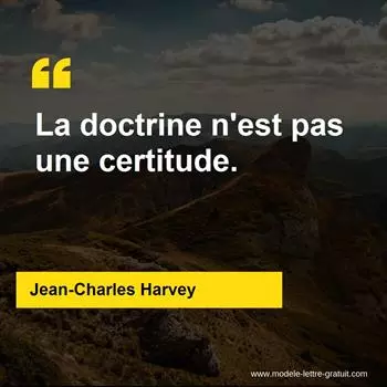 Citation Jean-Charles Harvey