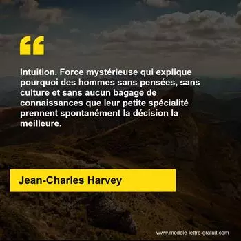 Citation Jean-Charles Harvey
