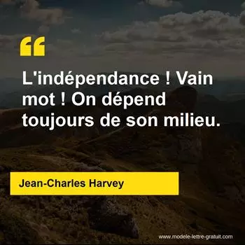 Citation Jean-Charles Harvey
