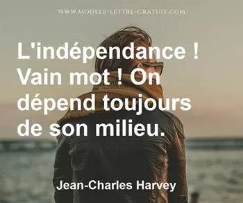 Citation de Jean-Charles Harvey