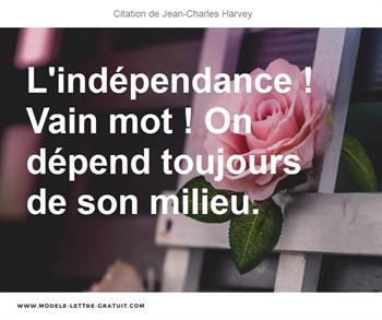 Citations Jean-Charles Harvey