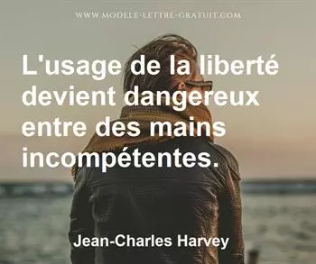Citation de Jean-Charles Harvey