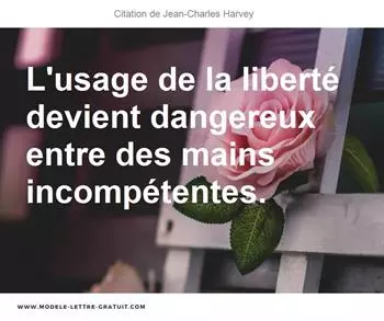 Citations Jean-Charles Harvey