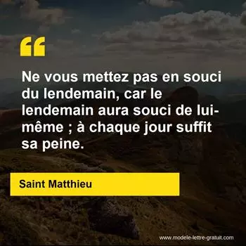 Citation Saint Matthieu