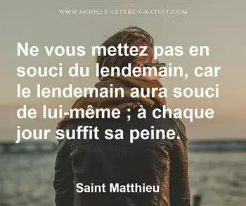 Citation de Saint Matthieu