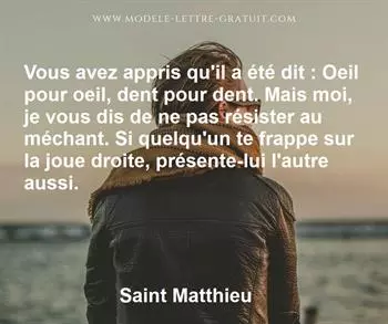 Citation de Saint Matthieu