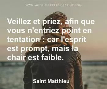 Citation de Saint Matthieu