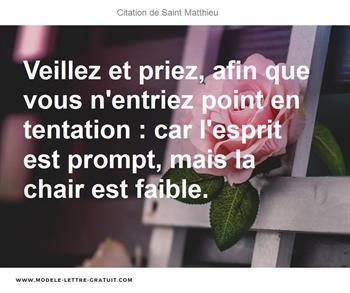 Citations Saint Matthieu