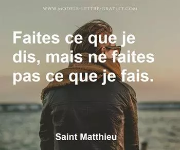 Citation de Saint Matthieu