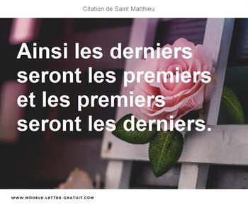 Citations Saint Matthieu