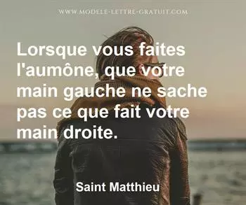 Citation de Saint Matthieu