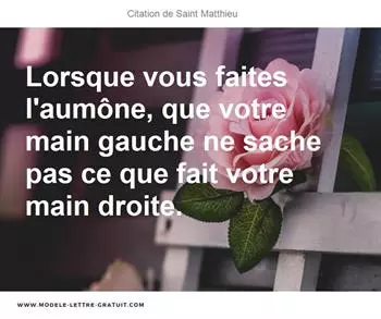 Citations Saint Matthieu