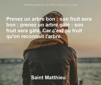 Citation de Saint Matthieu