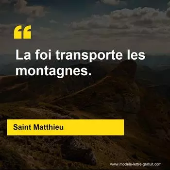 Citation Saint Matthieu