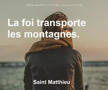 Citation de Saint Matthieu