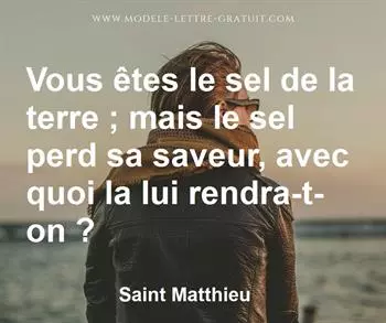 Citation de Saint Matthieu