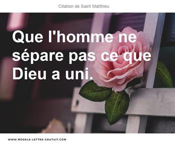 Citations Saint Matthieu