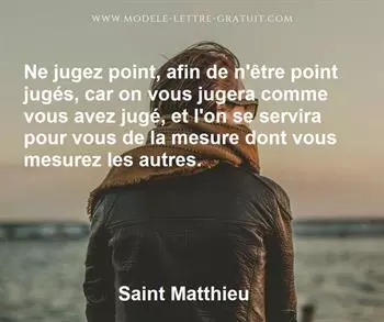 Citation de Saint Matthieu