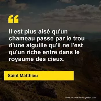Citation Saint Matthieu
