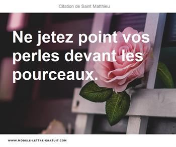 Citations Saint Matthieu
