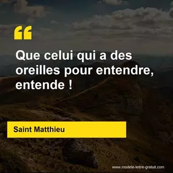 Citation Saint Matthieu