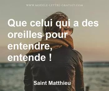 Citation de Saint Matthieu