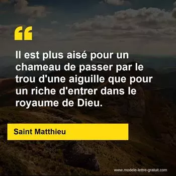 Citation Saint Matthieu