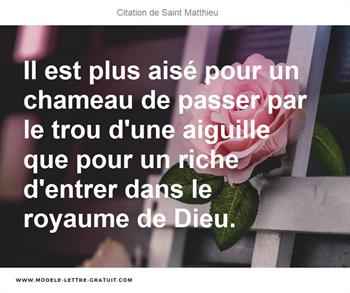 Citations Saint Matthieu