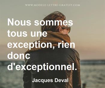 Citation de Jacques Deval