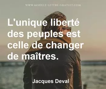 Citation de Jacques Deval