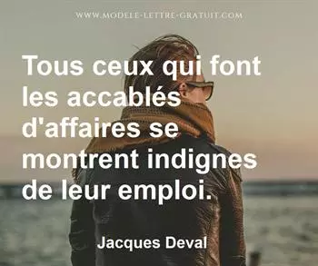 Citation de Jacques Deval