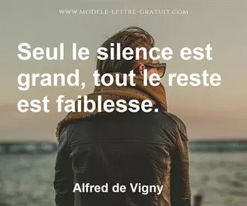 Citation de Alfred de Vigny