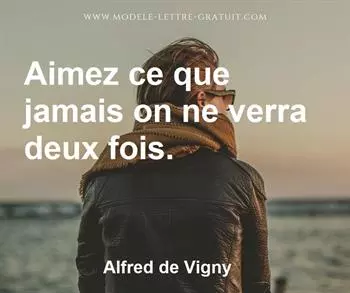 Citation de Alfred de Vigny