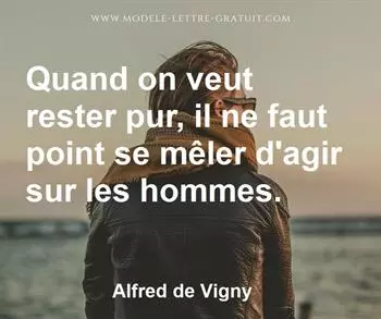 Citation de Alfred de Vigny