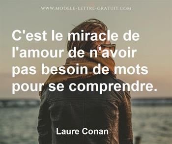 C Est Le Miracle De L Amour De N Avoir Pas Besoin De Mots Pour Laure Conan
